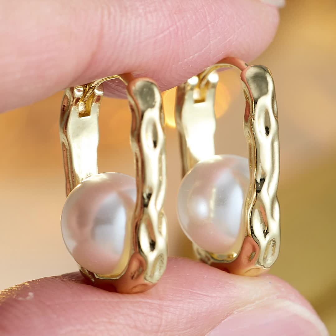 Women's Copper & Synthetic Zirconia Classic Earrings